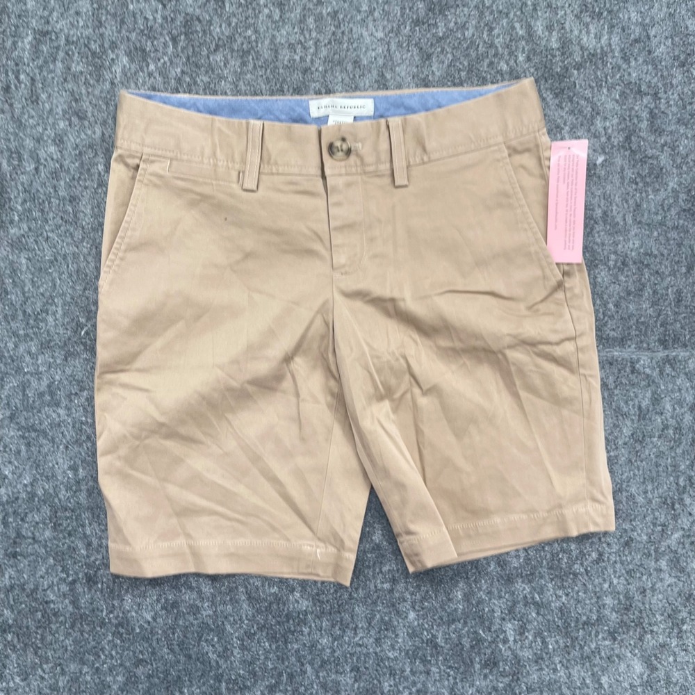 Banana Republic Bermuda Shorts Womens 4P Khaki Tan Petite New